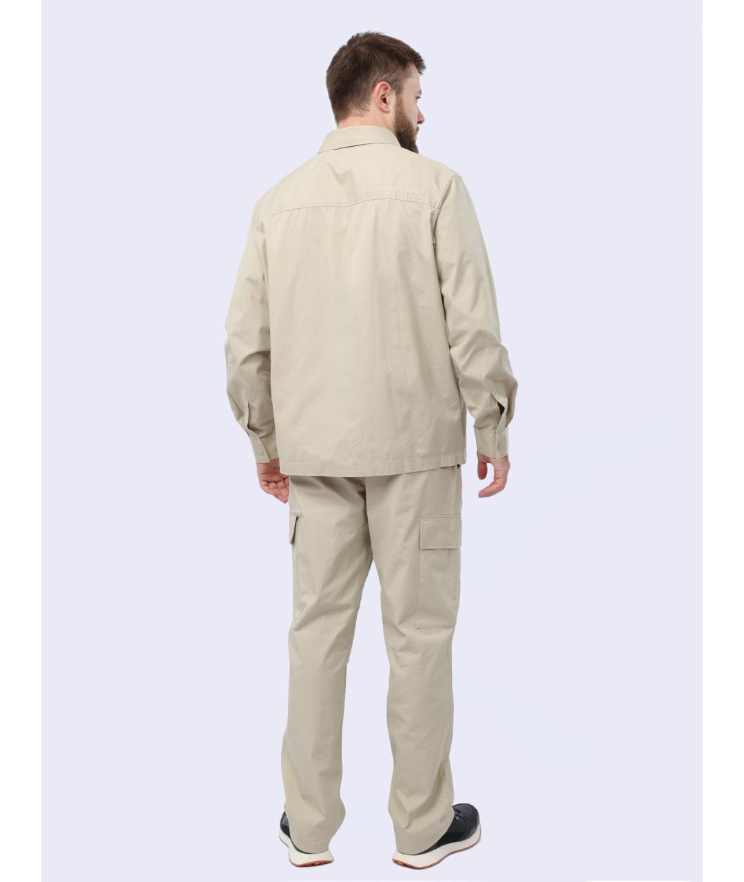 ARMANI EXCHANGE Бежевая кэжуал рубашка, фото 6