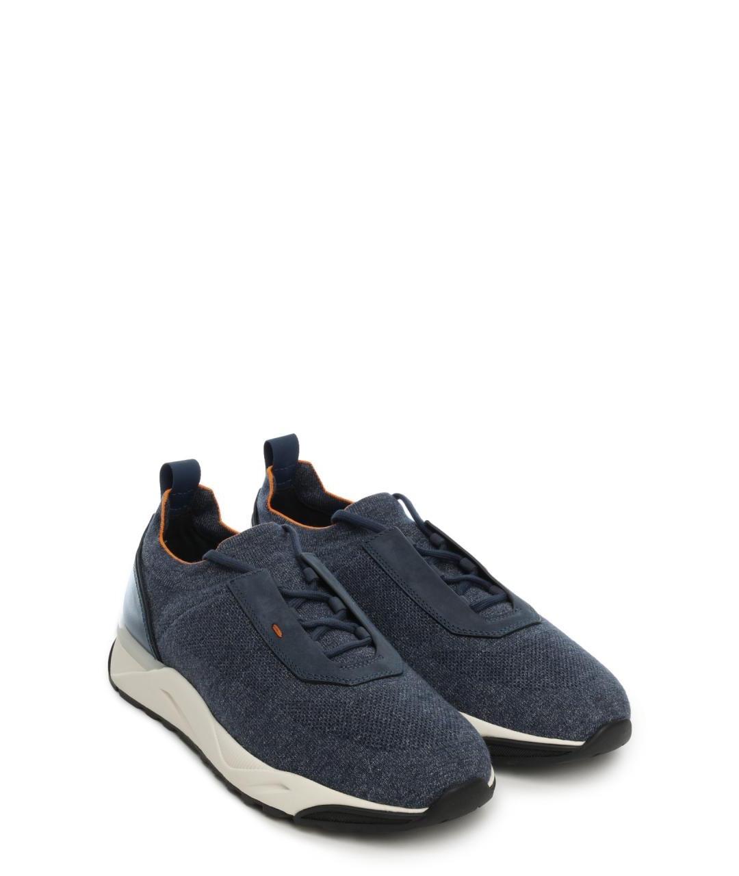 SANTONI Синие высокие кроссовки / кеды, фото 2