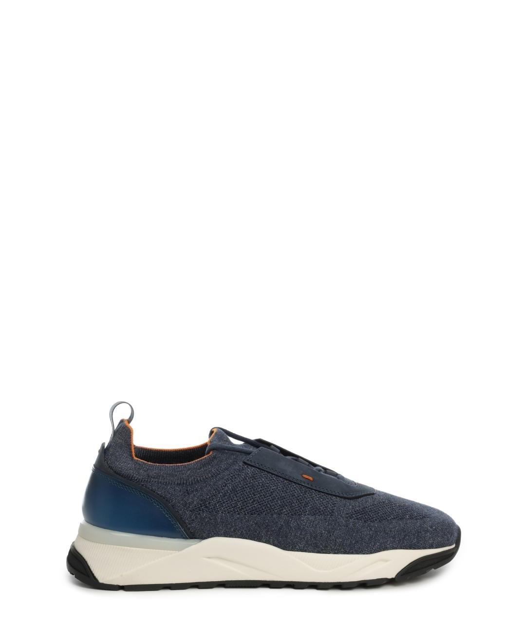 SANTONI Синие высокие кроссовки / кеды, фото 1