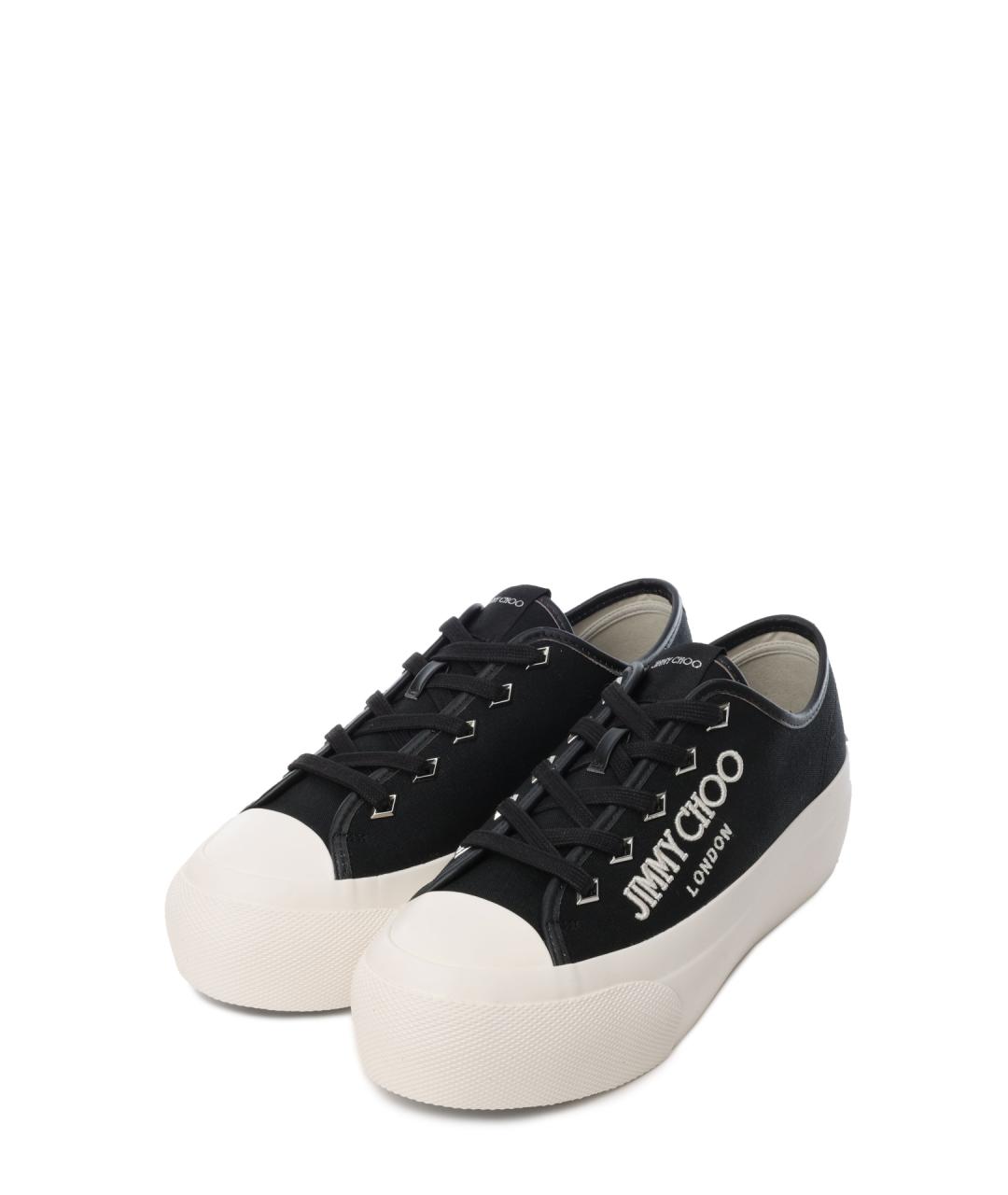 JIMMY CHOO Черные текстильные кеды, фото 2
