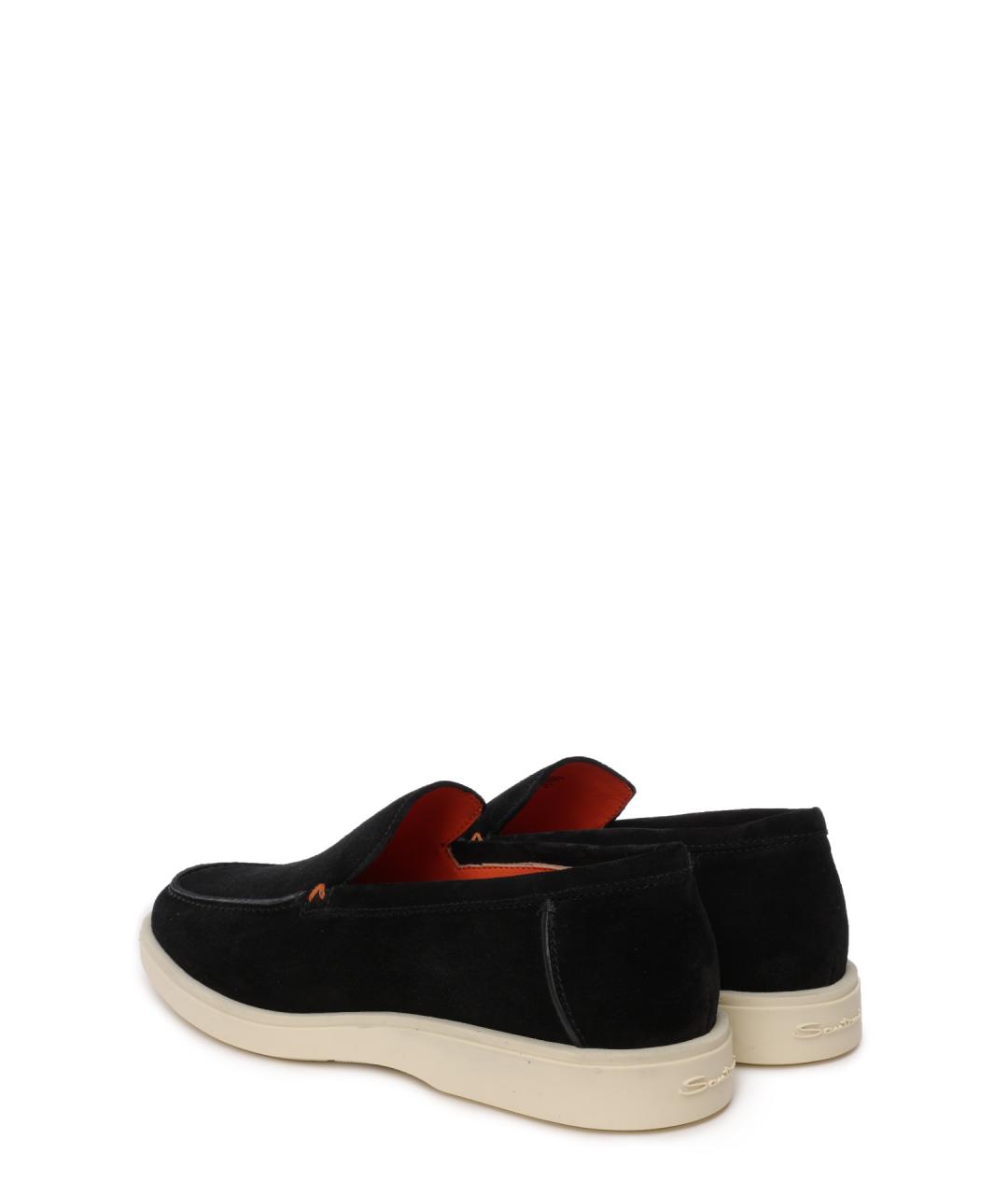 SANTONI Черные замшевые лоферы, фото 3