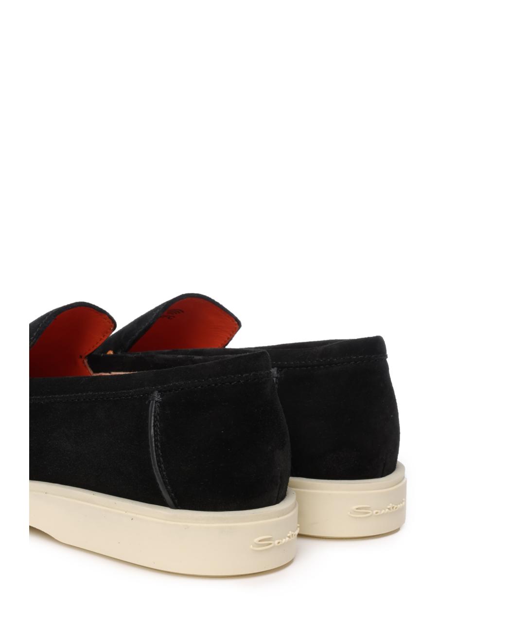 SANTONI Черные замшевые лоферы, фото 6