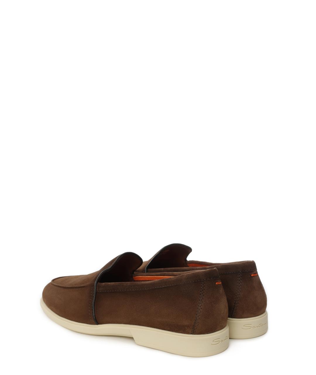 SANTONI Коричневые замшевые лоферы, фото 3