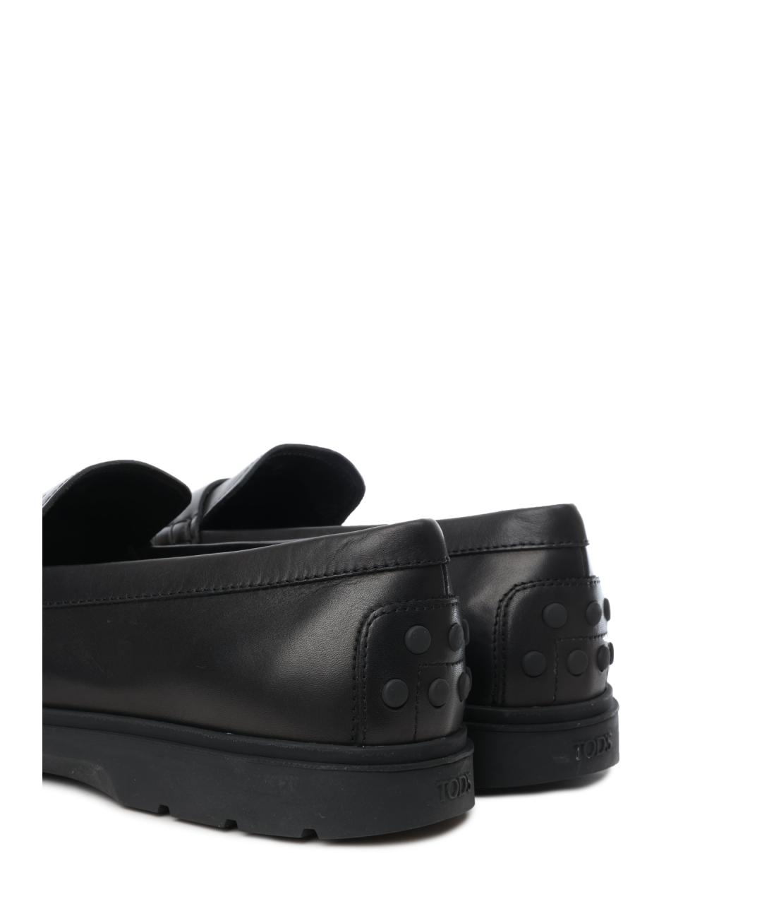 TOD'S Черные кожаные лоферы, фото 6