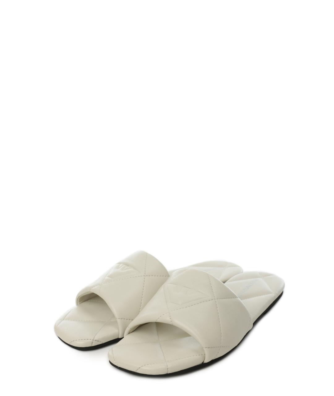 EMPORIO ARMANI Белые шлепанцы, фото 2