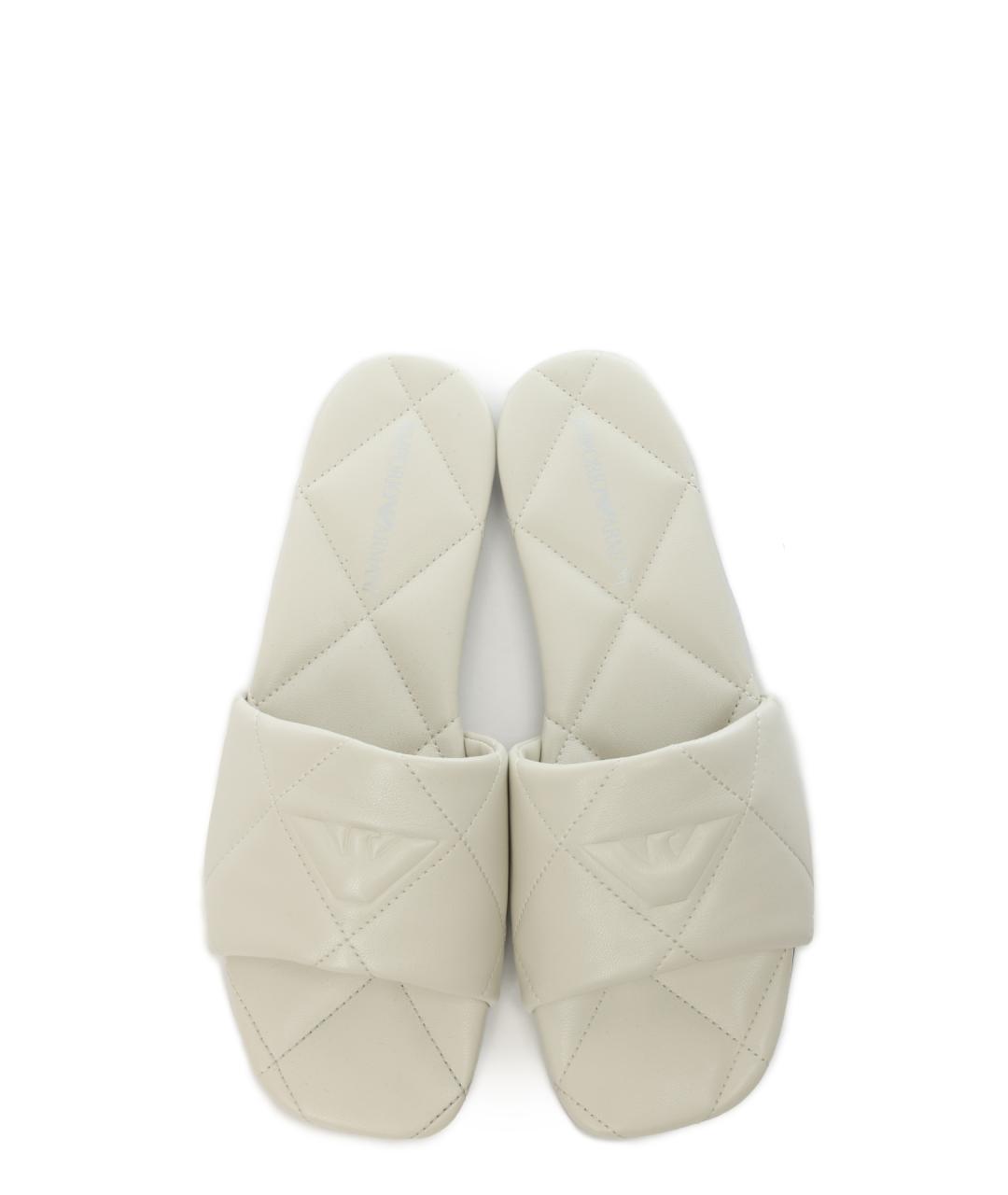 EMPORIO ARMANI Белые шлепанцы, фото 4