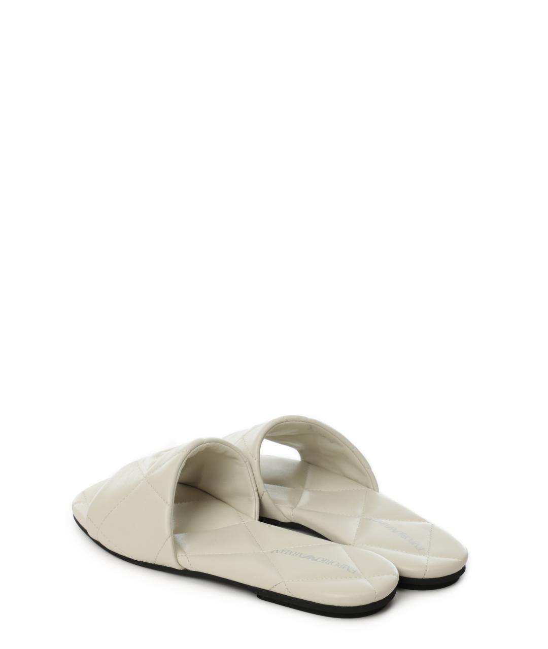 EMPORIO ARMANI Белые шлепанцы, фото 3