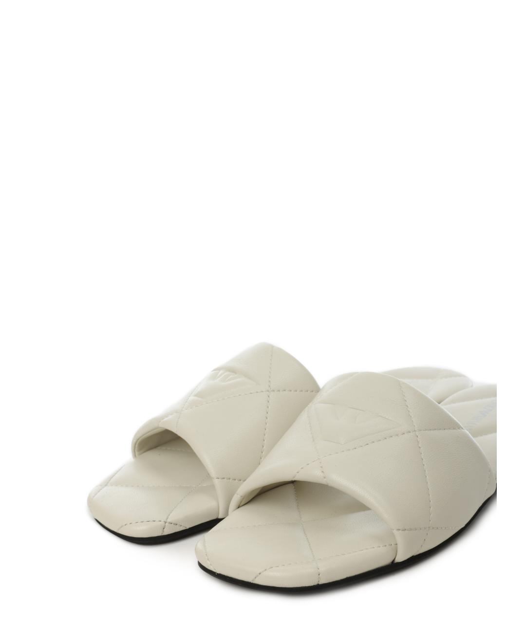 EMPORIO ARMANI Белые шлепанцы, фото 5
