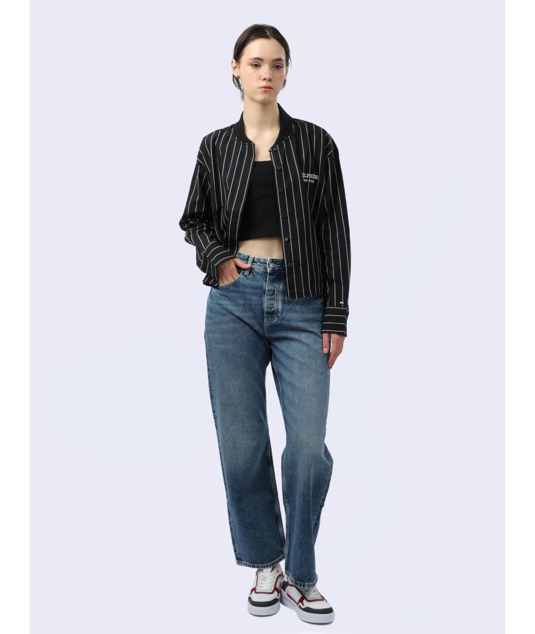 TOMMY HILFIGER Голубые хлопковые прямые джинсы, фото 2