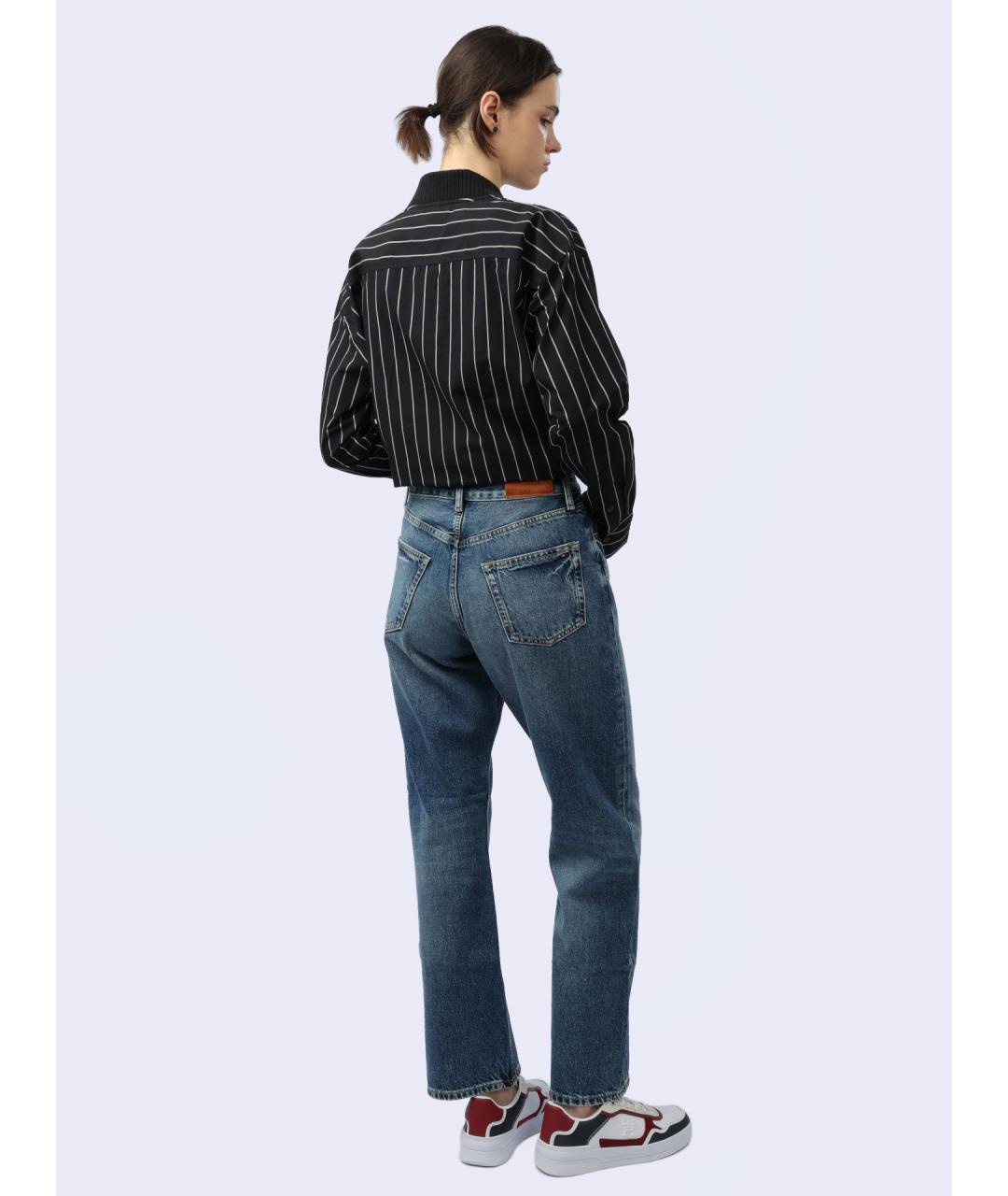 TOMMY HILFIGER Голубые хлопковые прямые джинсы, фото 7