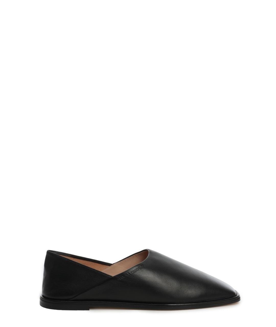 EMPORIO ARMANI Черные кожаные балетки, фото 1