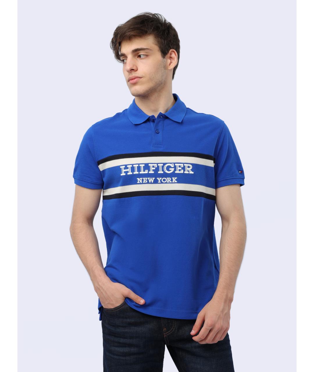 TOMMY HILFIGER Синее поло с коротким рукавом, фото 7