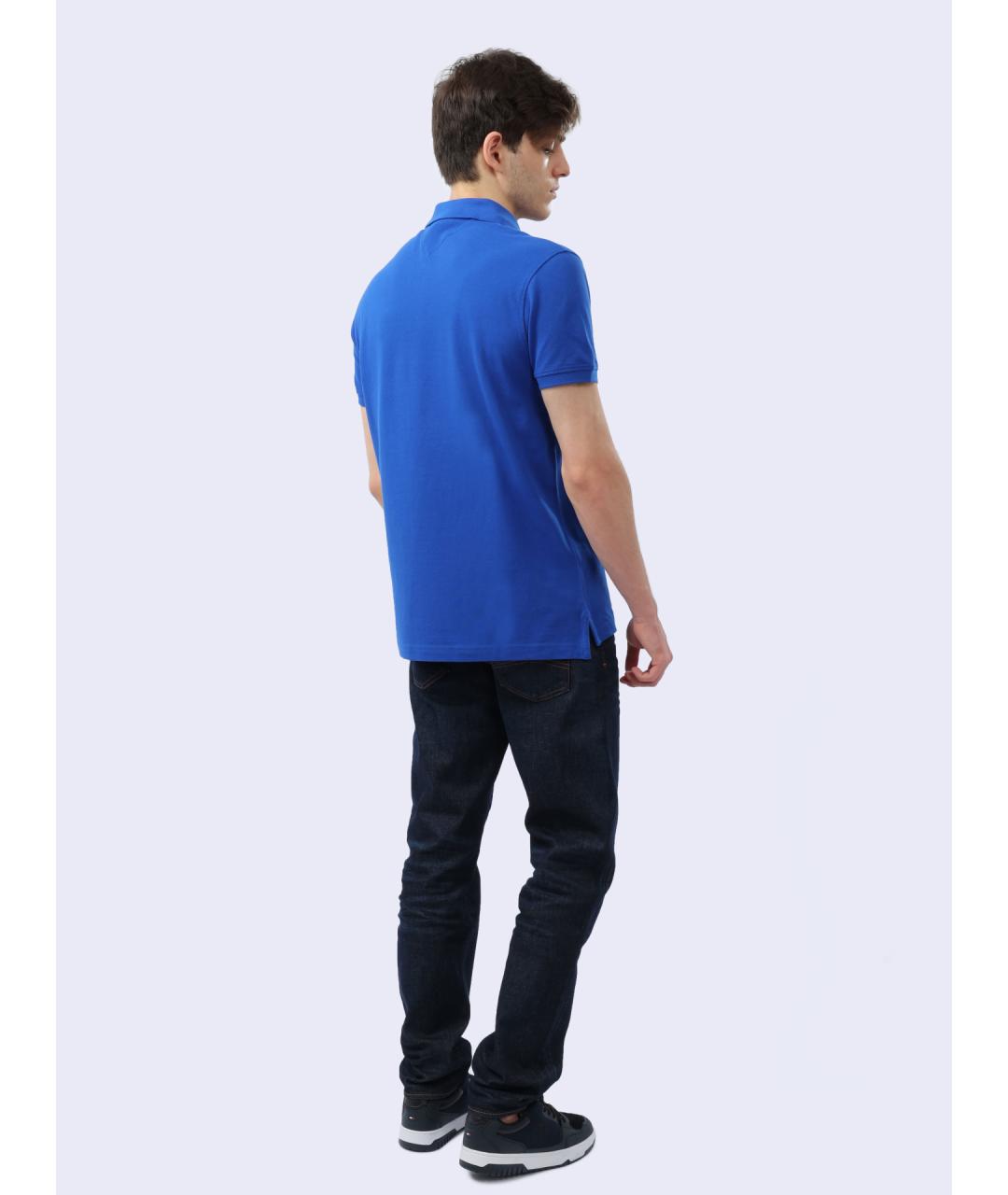 TOMMY HILFIGER Синее поло с коротким рукавом, фото 6