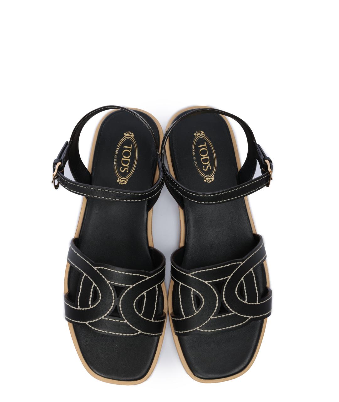 TOD'S Черные сандалии, фото 4