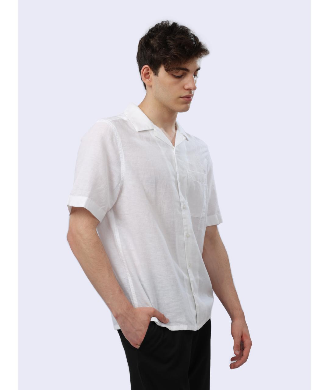 CALVIN KLEIN Белая хлопковая кэжуал рубашка, фото 4