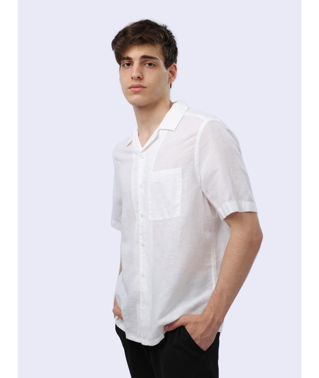 CALVIN KLEIN Белая хлопковая кэжуал рубашка, фото 2