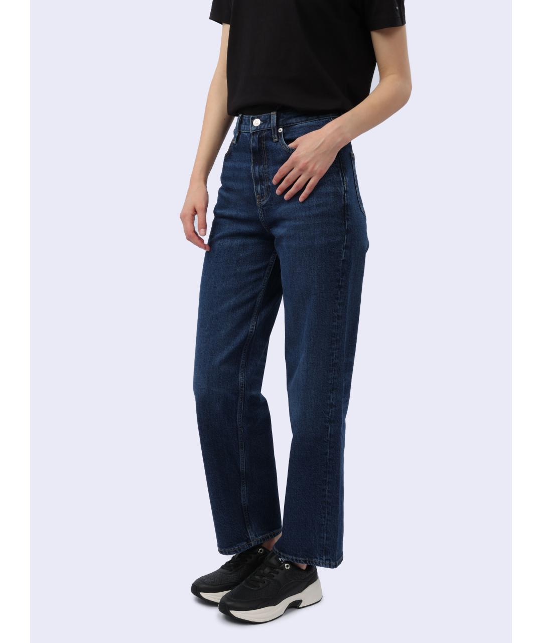 TOMMY HILFIGER Синие хлопковые прямые джинсы, фото 3