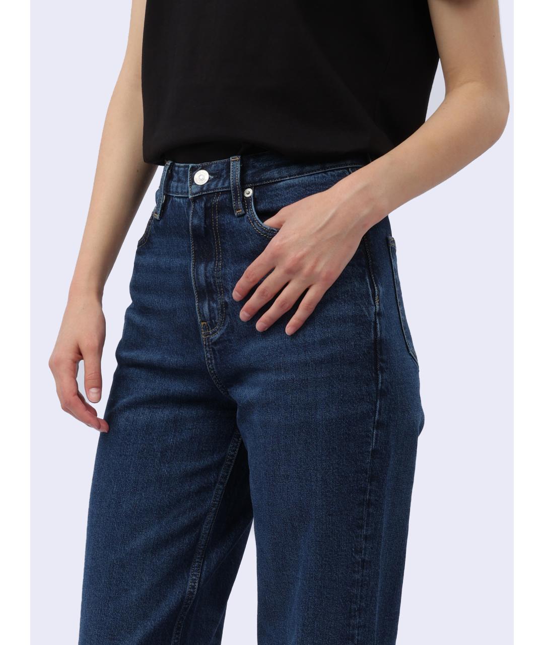 TOMMY HILFIGER Синие хлопковые прямые джинсы, фото 4