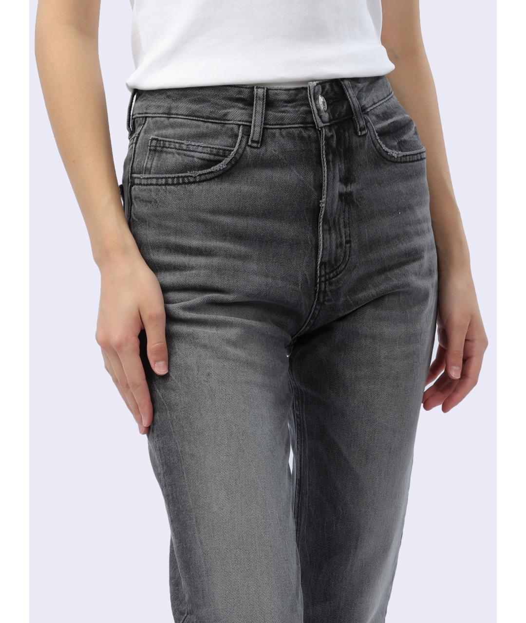 HUGO Серые хлопковые прямые джинсы, фото 4