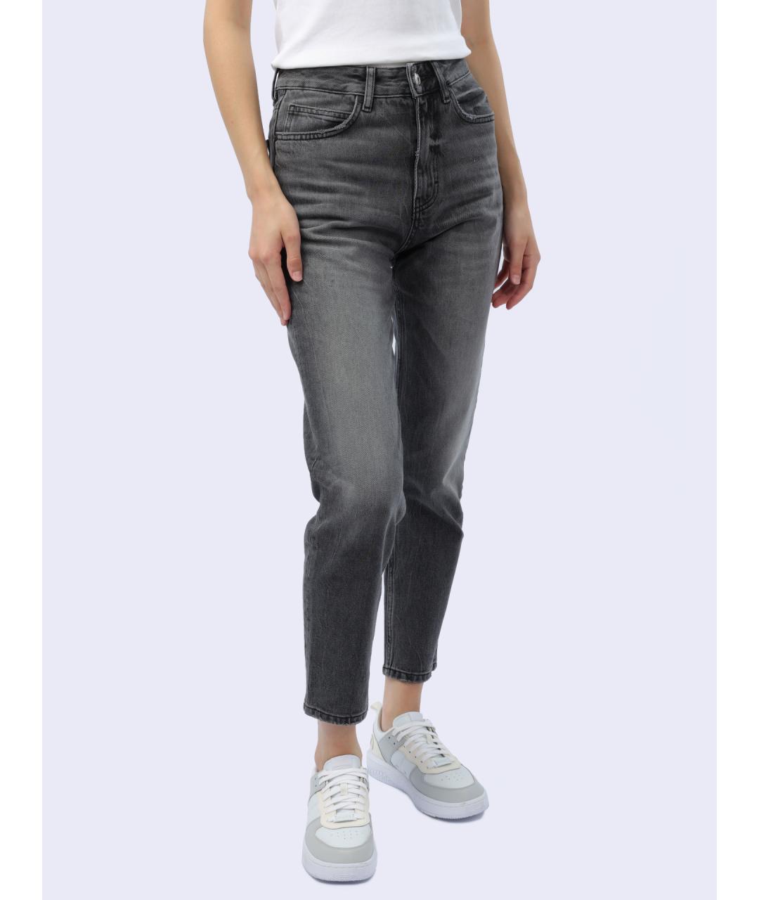 HUGO Серые хлопковые прямые джинсы, фото 5