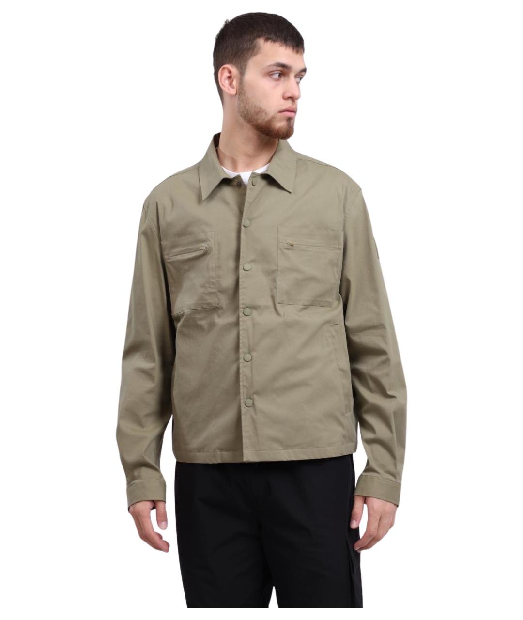 CALVIN KLEIN Зеленая хлопковая кэжуал рубашка, фото 1