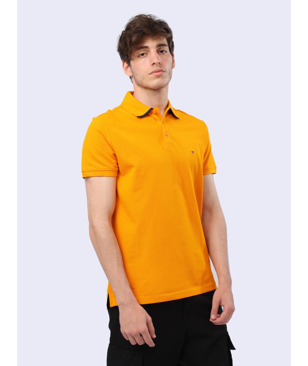 TOMMY HILFIGER Оранжевое поло с коротким рукавом, фото 3