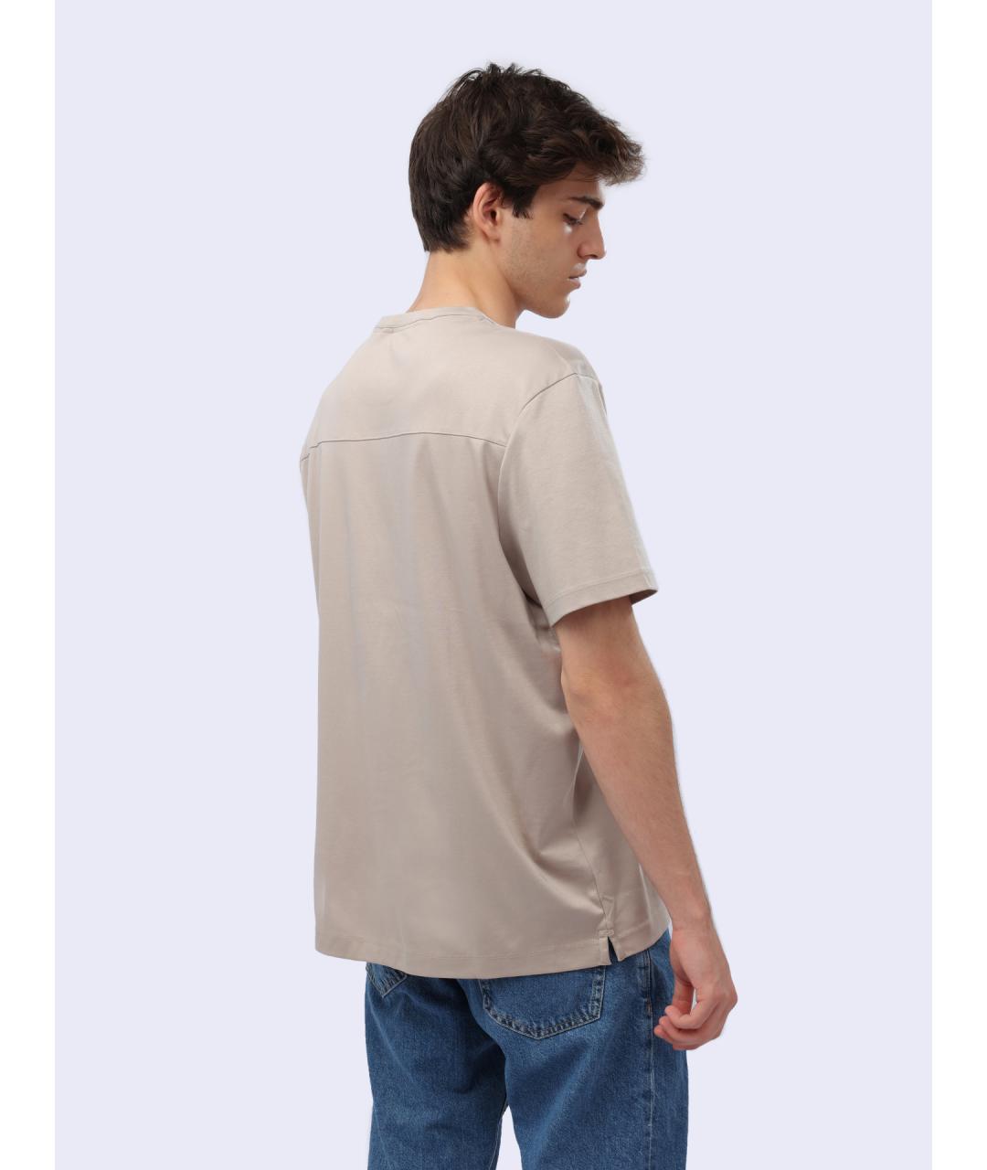 CALVIN KLEIN Серая хлопковая футболка, фото 4