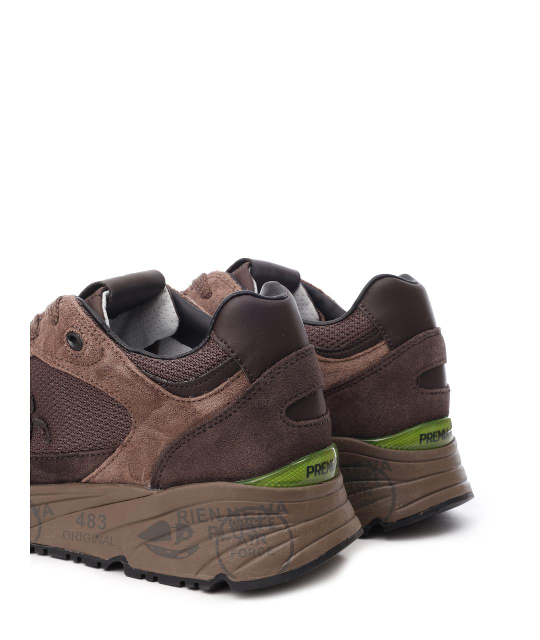 PREMIATA Коричневые замшевые высокие кроссовки / кеды, фото 6