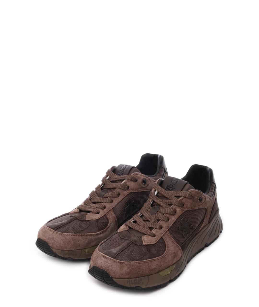 PREMIATA Коричневые замшевые высокие кроссовки / кеды, фото 2