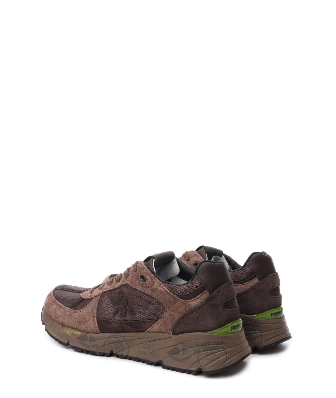 PREMIATA Коричневые замшевые высокие кроссовки / кеды, фото 3