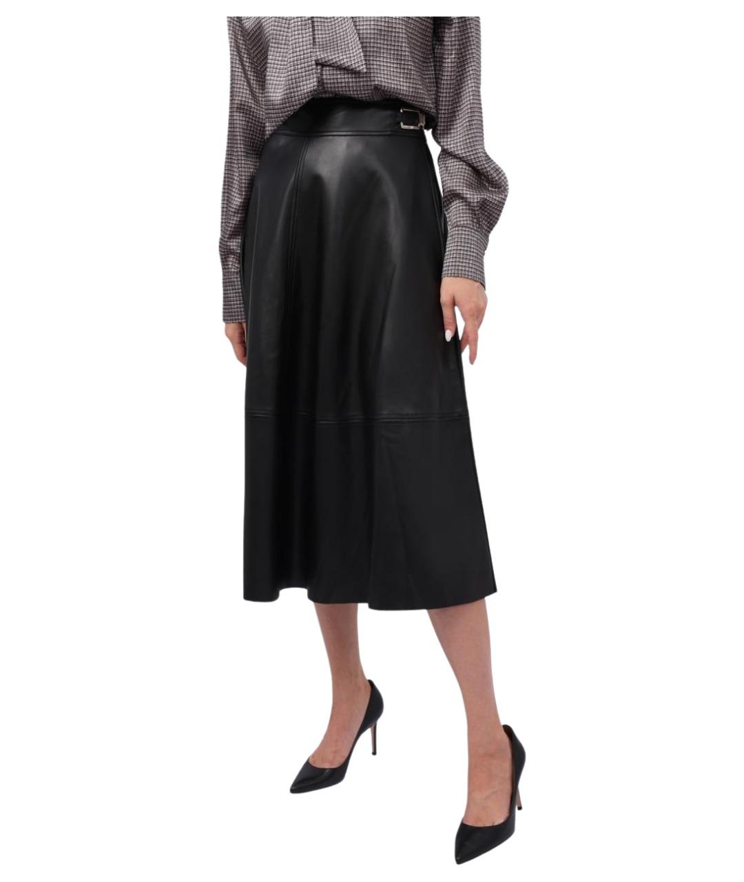 LIU JO Черная полиэстеровая юбка миди, фото 1