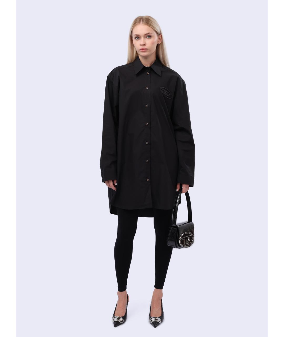 DIESEL Черная хлопковая рубашка, фото 5