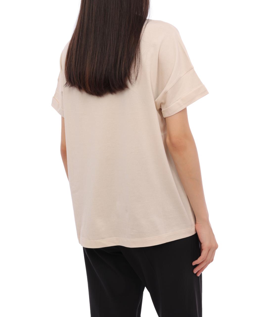 BRUNELLO CUCINELLI Белая хлопковая футболка, фото 5