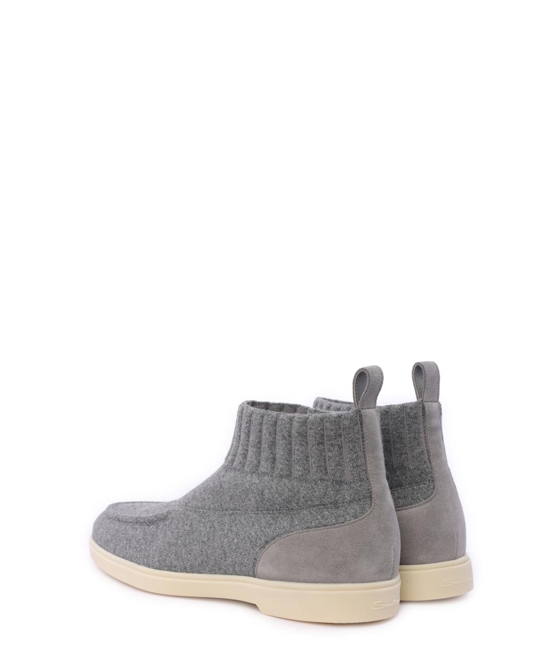 SANTONI Серые текстильные ботильоны, фото 3