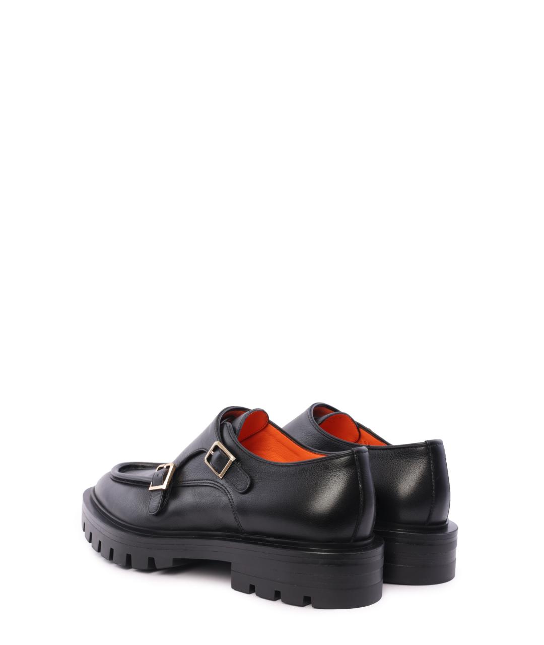 SANTONI Черные кожаные лоферы, фото 3