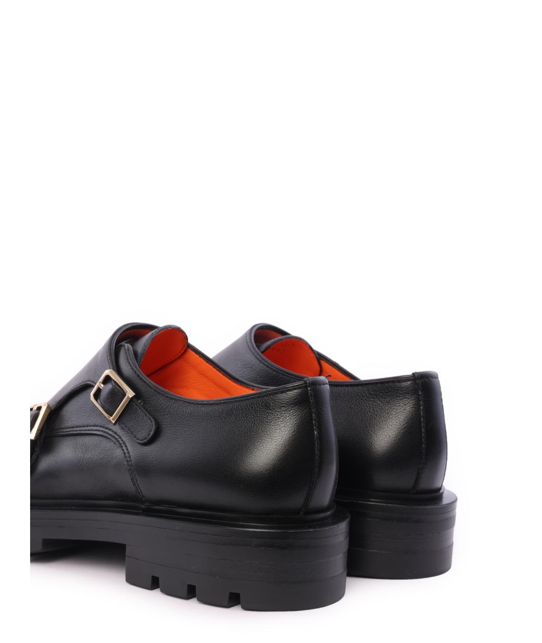 SANTONI Черные кожаные лоферы, фото 6