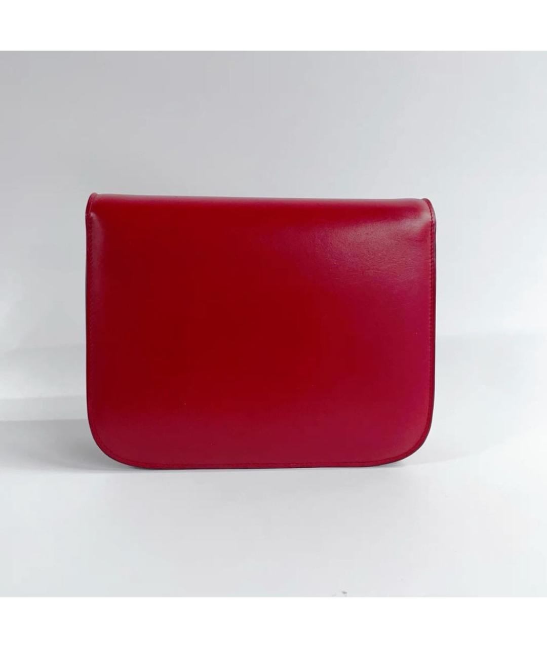CELINE Красная кожаная сумка через плечо, фото 2
