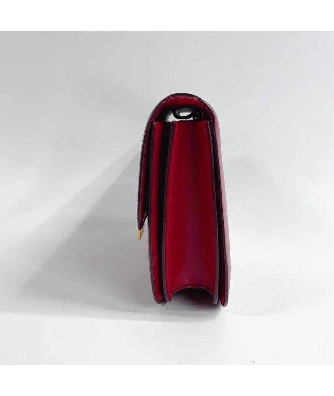 CELINE Красная кожаная сумка через плечо, фото 3