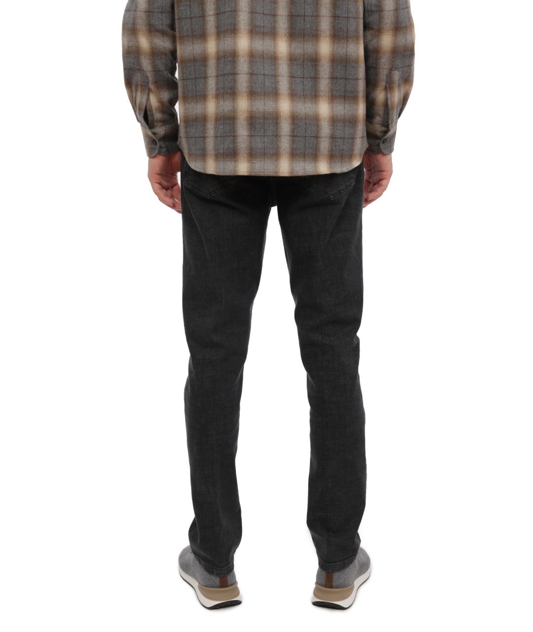 PESERICO Серые хлопковые прямые джинсы, фото 4