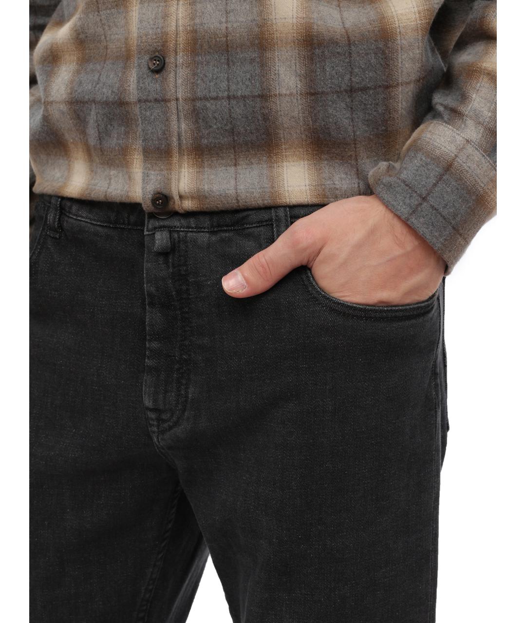 PESERICO Серые хлопковые прямые джинсы, фото 5