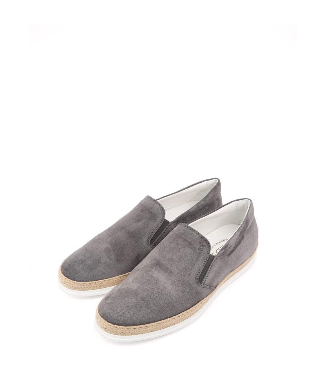 TOD'S Серые замшевые лоферы, фото 2