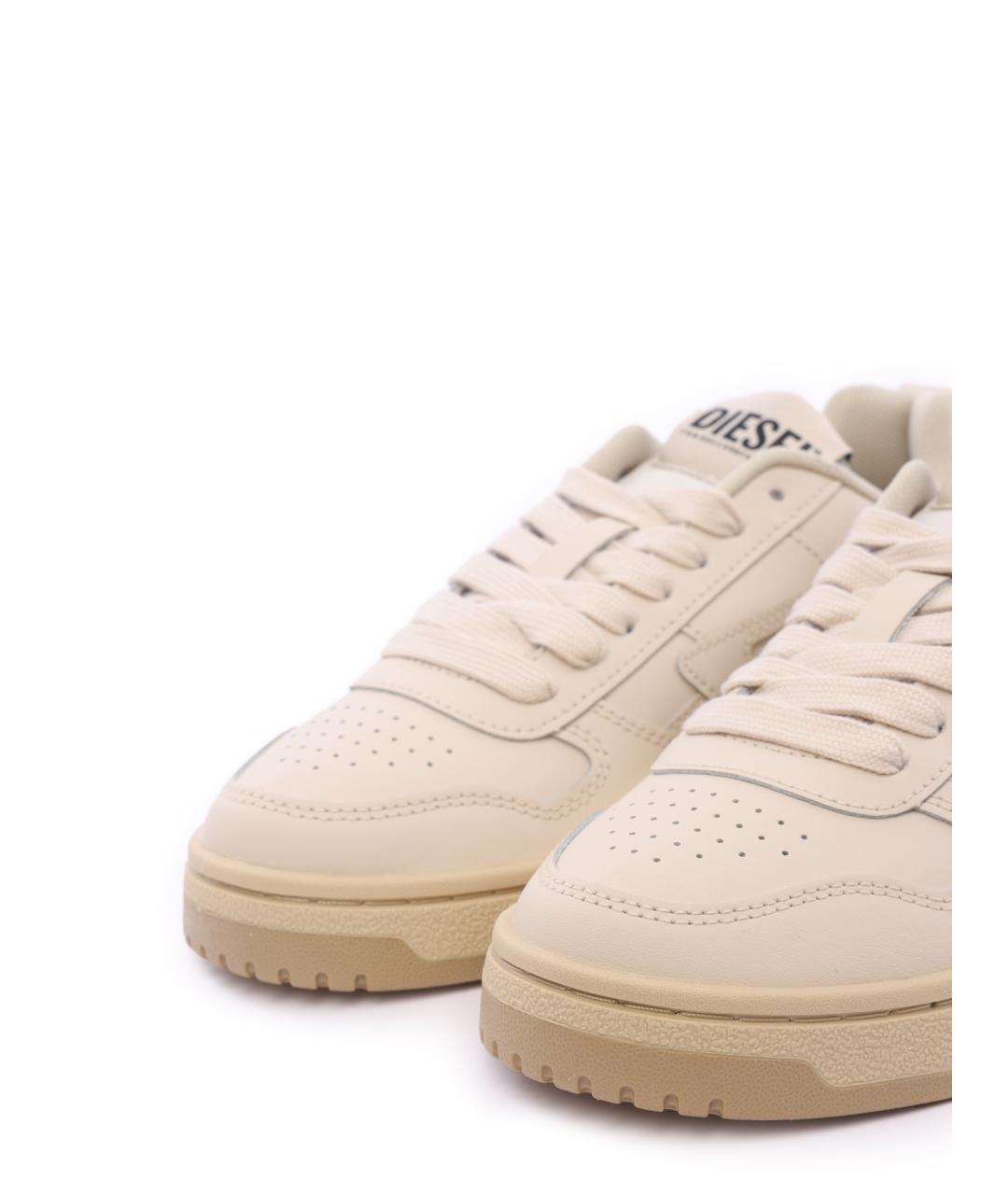 DIESEL Бежевые кожаные кеды, фото 6