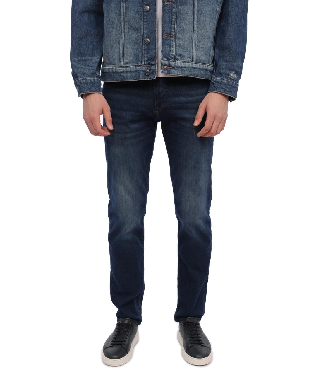 HUGO BOSS Синие хлопковые прямые джинсы, фото 2
