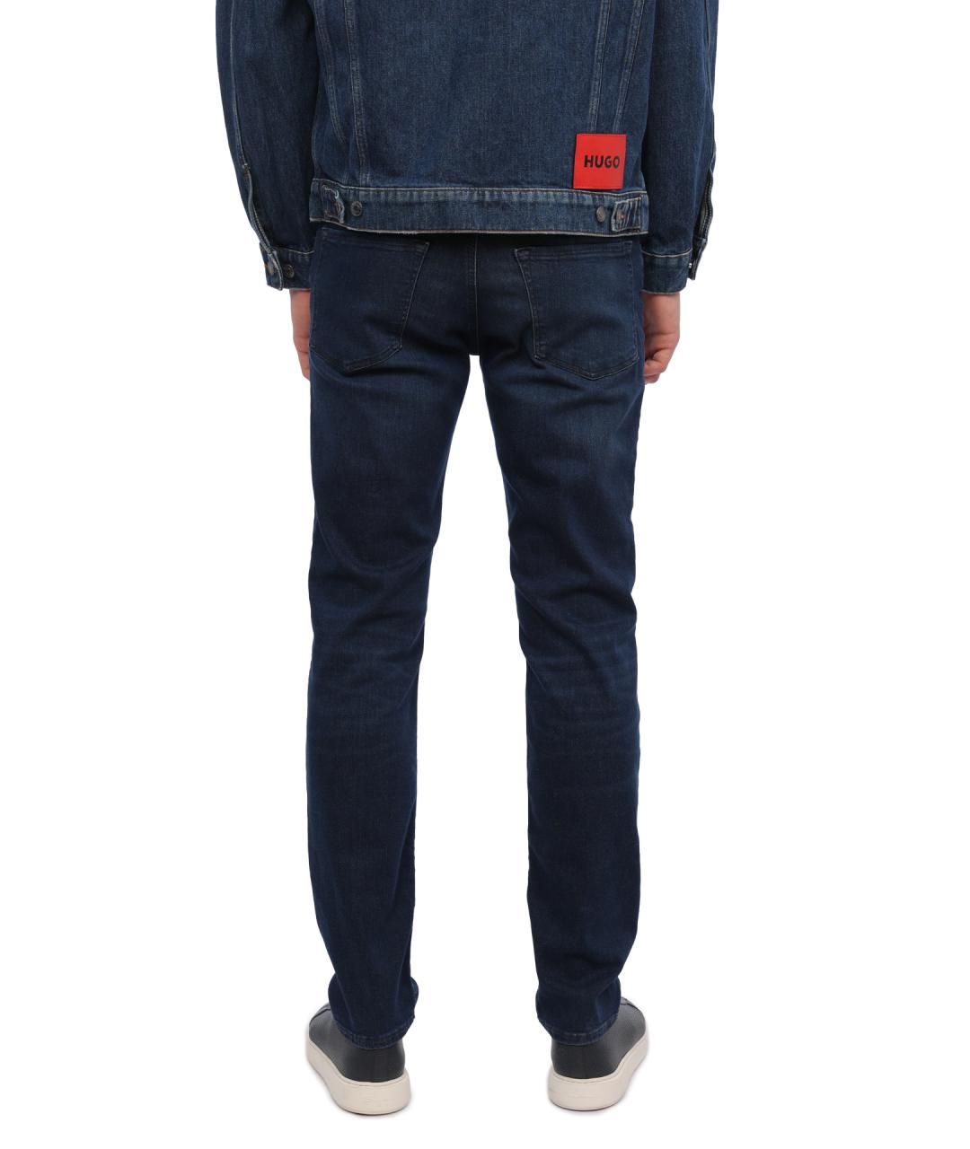 HUGO BOSS Синие хлопковые прямые джинсы, фото 4