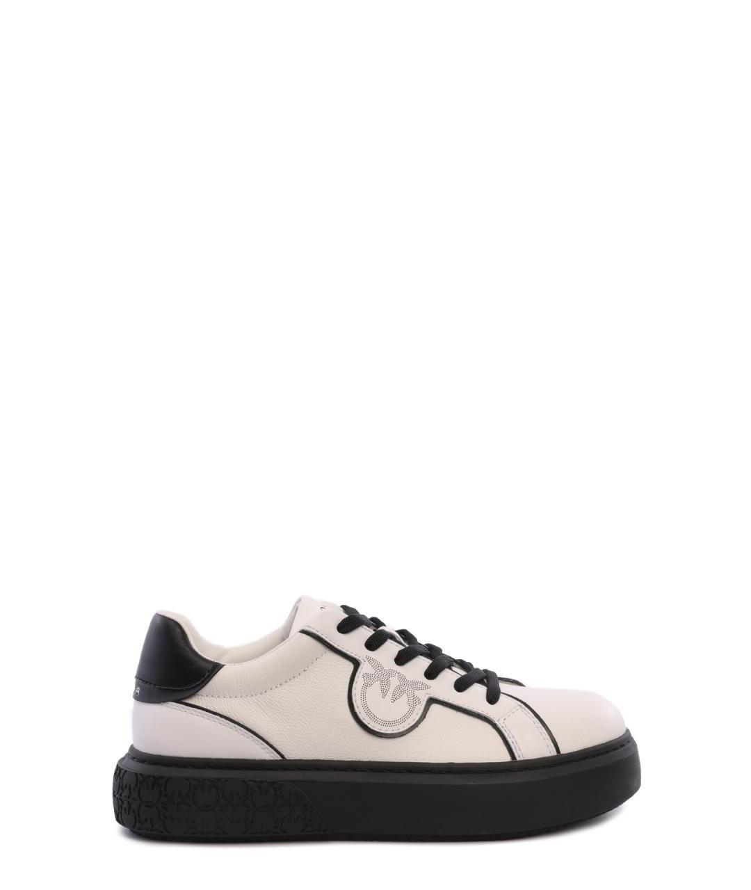 PINKO Белые кожаные кеды, фото 1