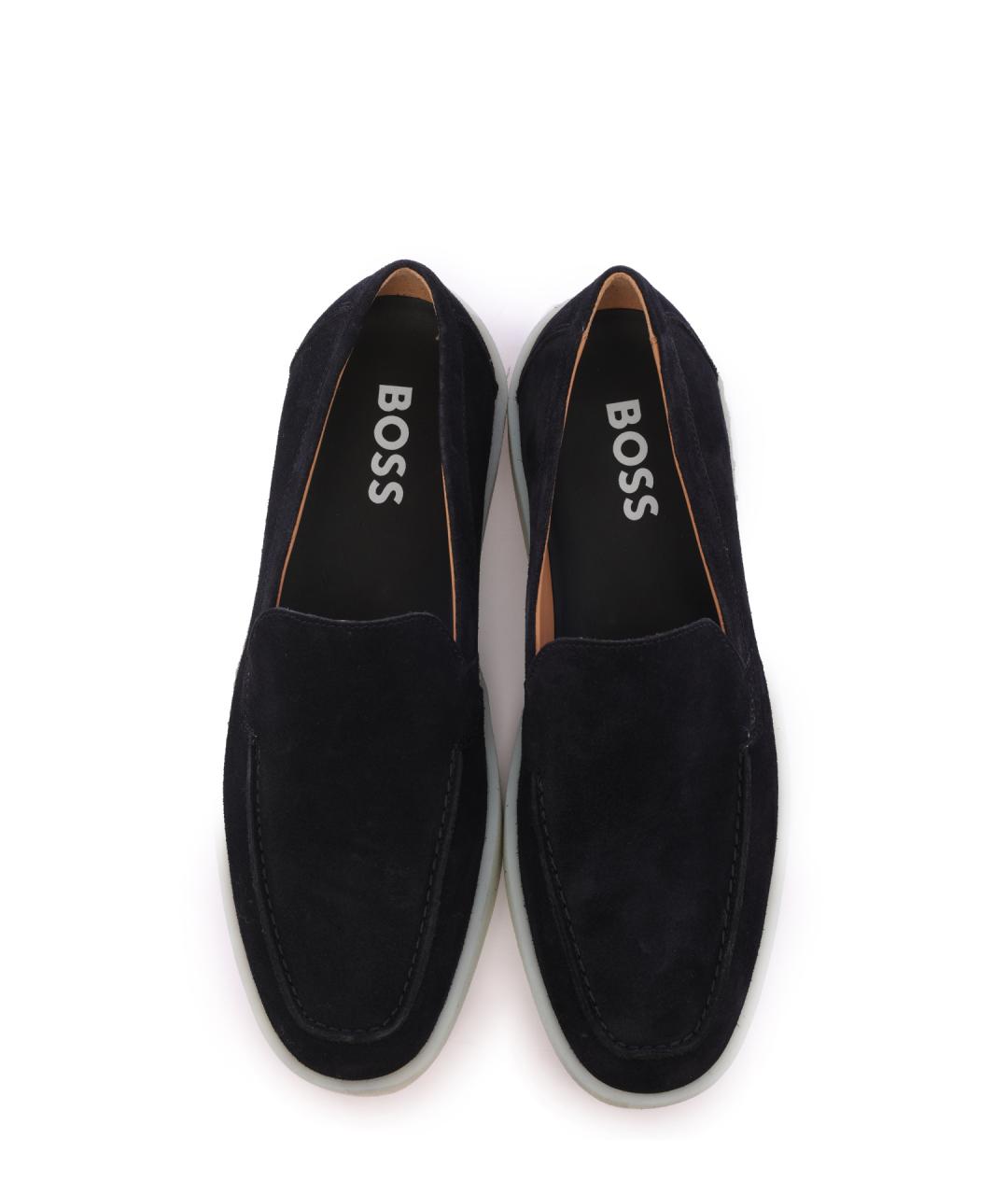 HUGO BOSS Черные замшевые лоферы, фото 5