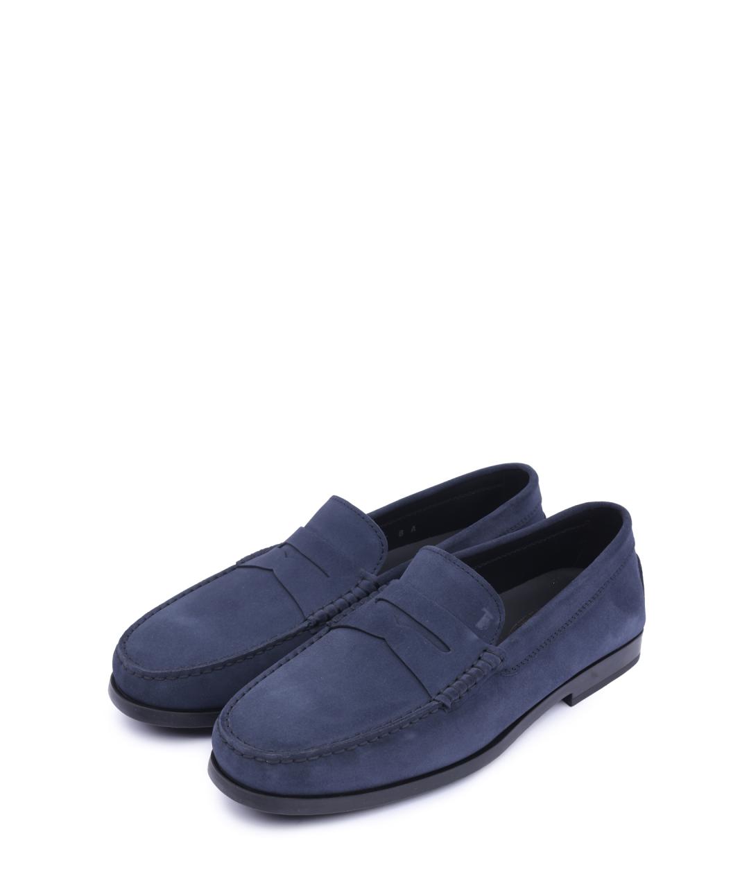 TOD'S Синие замшевые лоферы, фото 2