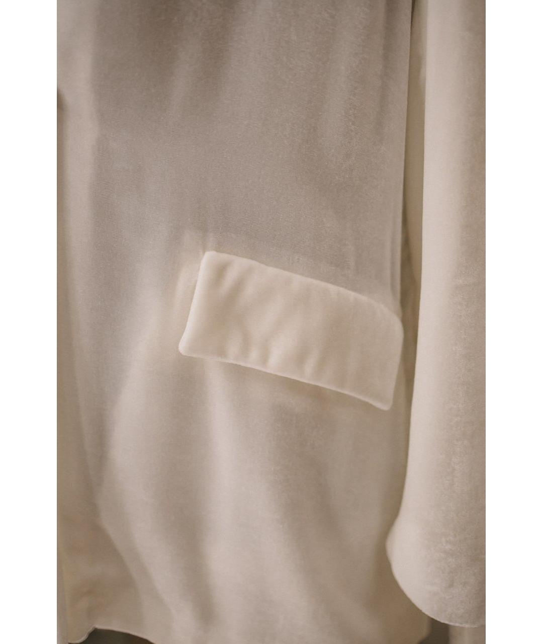 GENTRY PORTOFINO Белый вискозный жакет/пиджак, фото 6