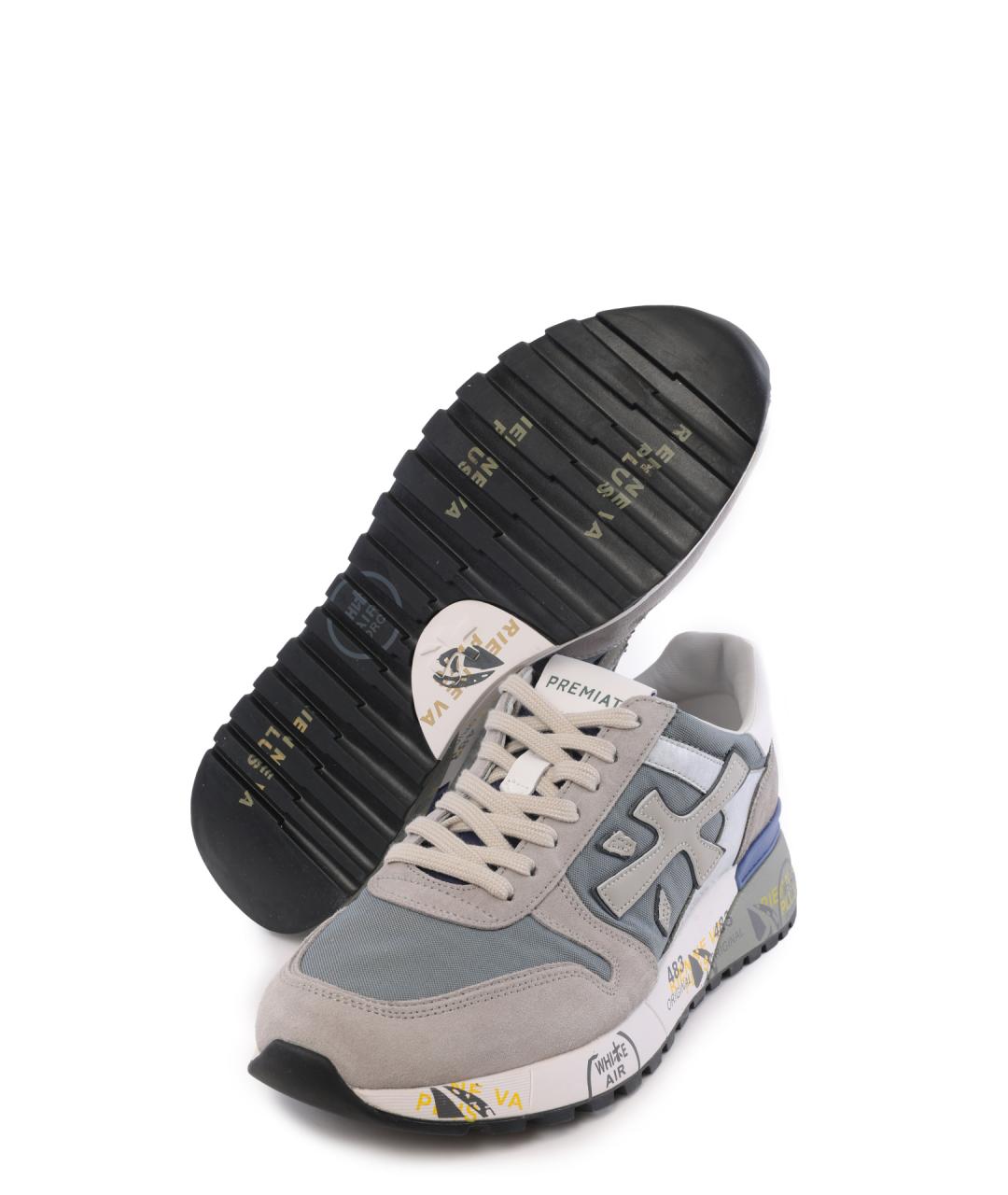 PREMIATA Серые кожаные низкие кроссовки / кеды, фото 4