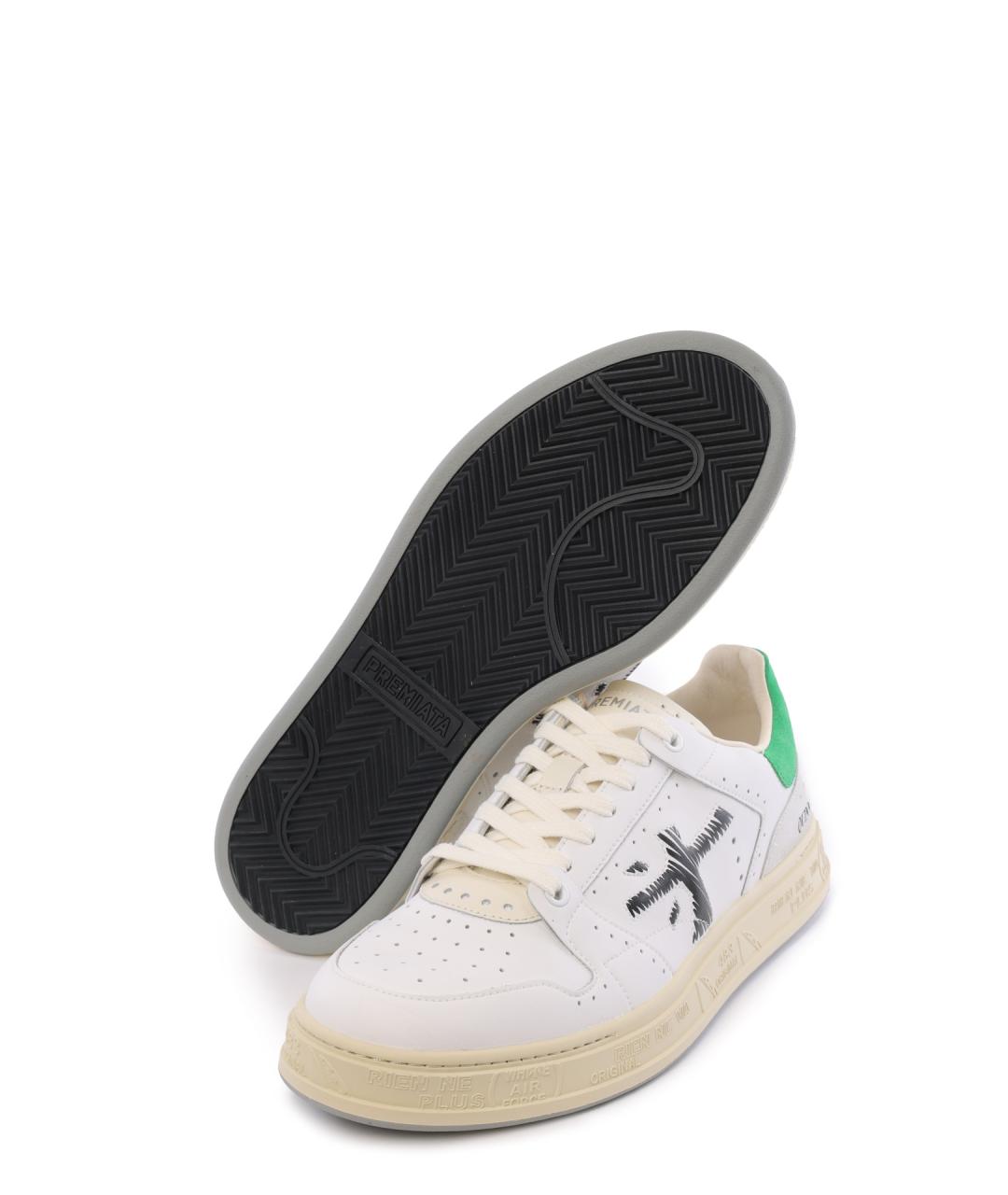 PREMIATA Белые кожаные низкие кроссовки / кеды, фото 4